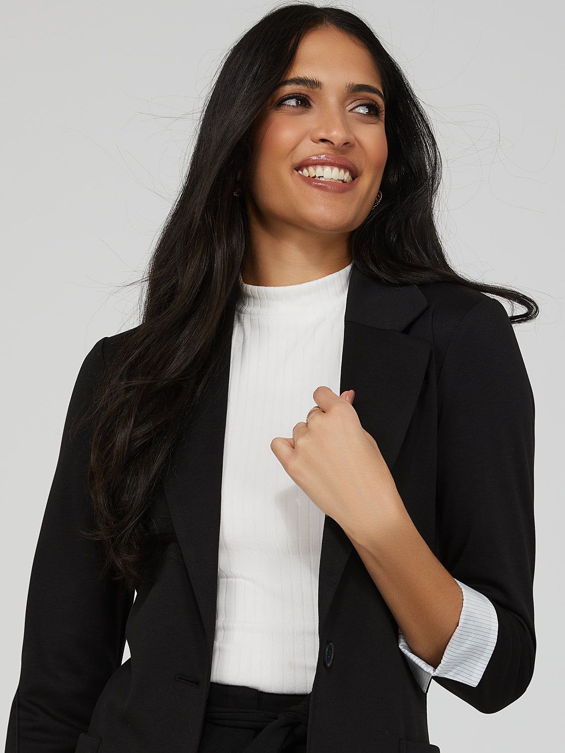 3/4 Cuffed Sleeve Blazer sold by Suzy Shier product image thumbnail 10
