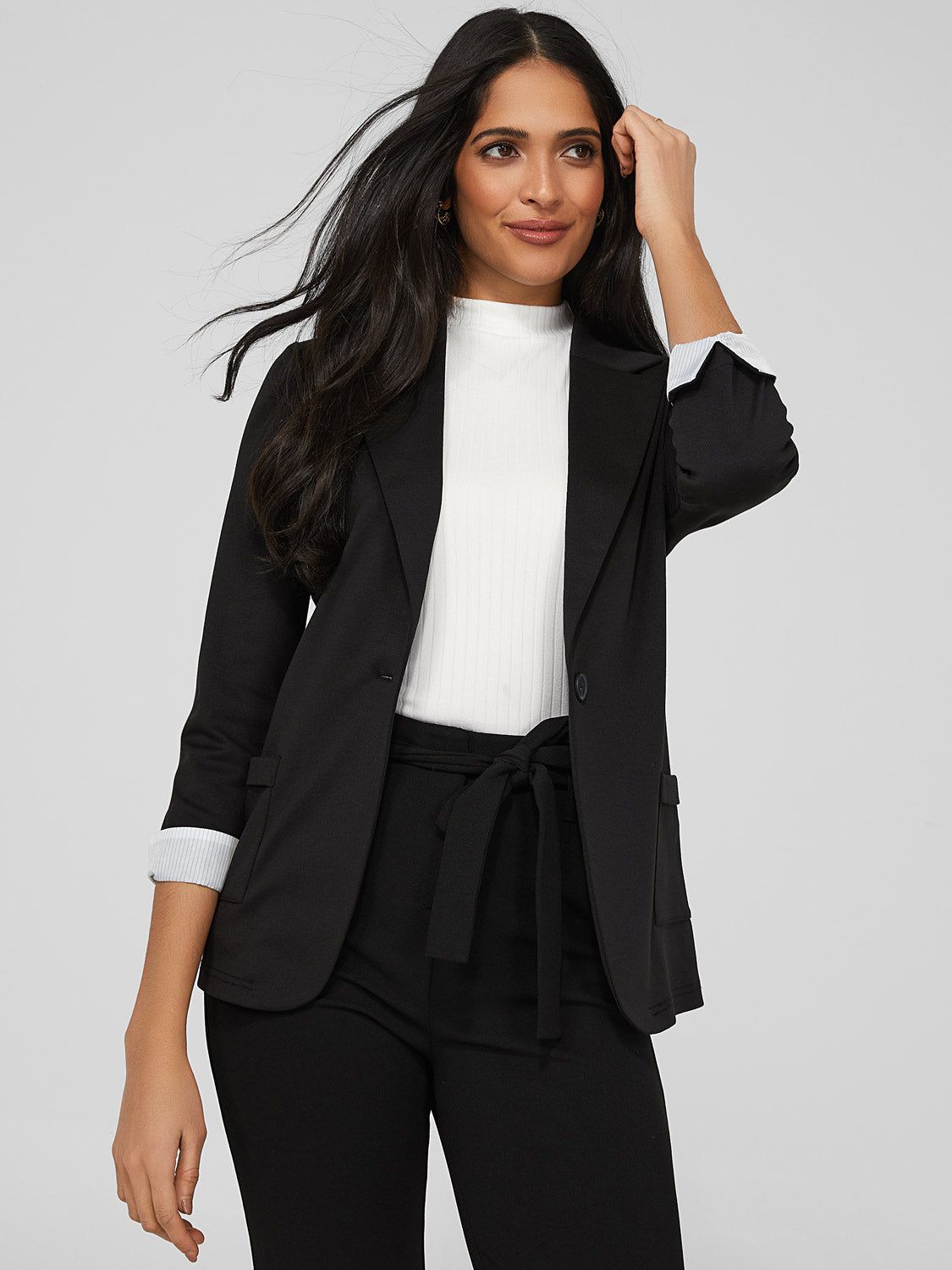 3/4 Cuffed Sleeve Blazer sold by Suzy Shier product image thumbnail 9