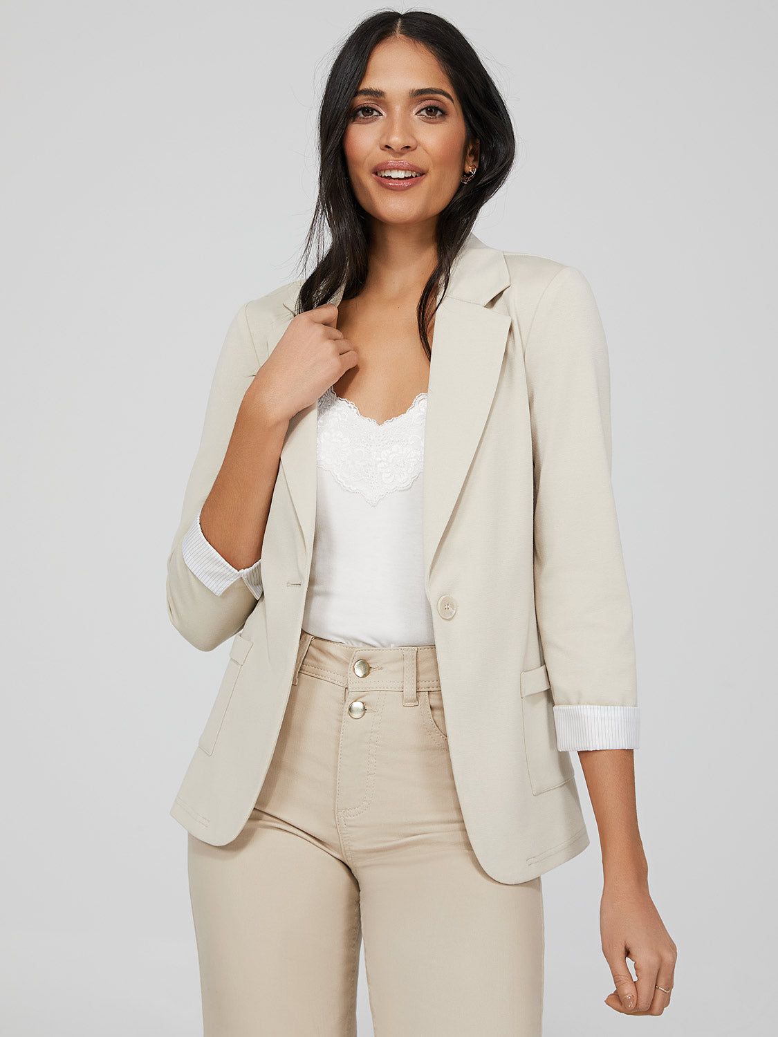 3/4 Cuffed Sleeve Blazer sold by Suzy Shier product image thumbnail 13
