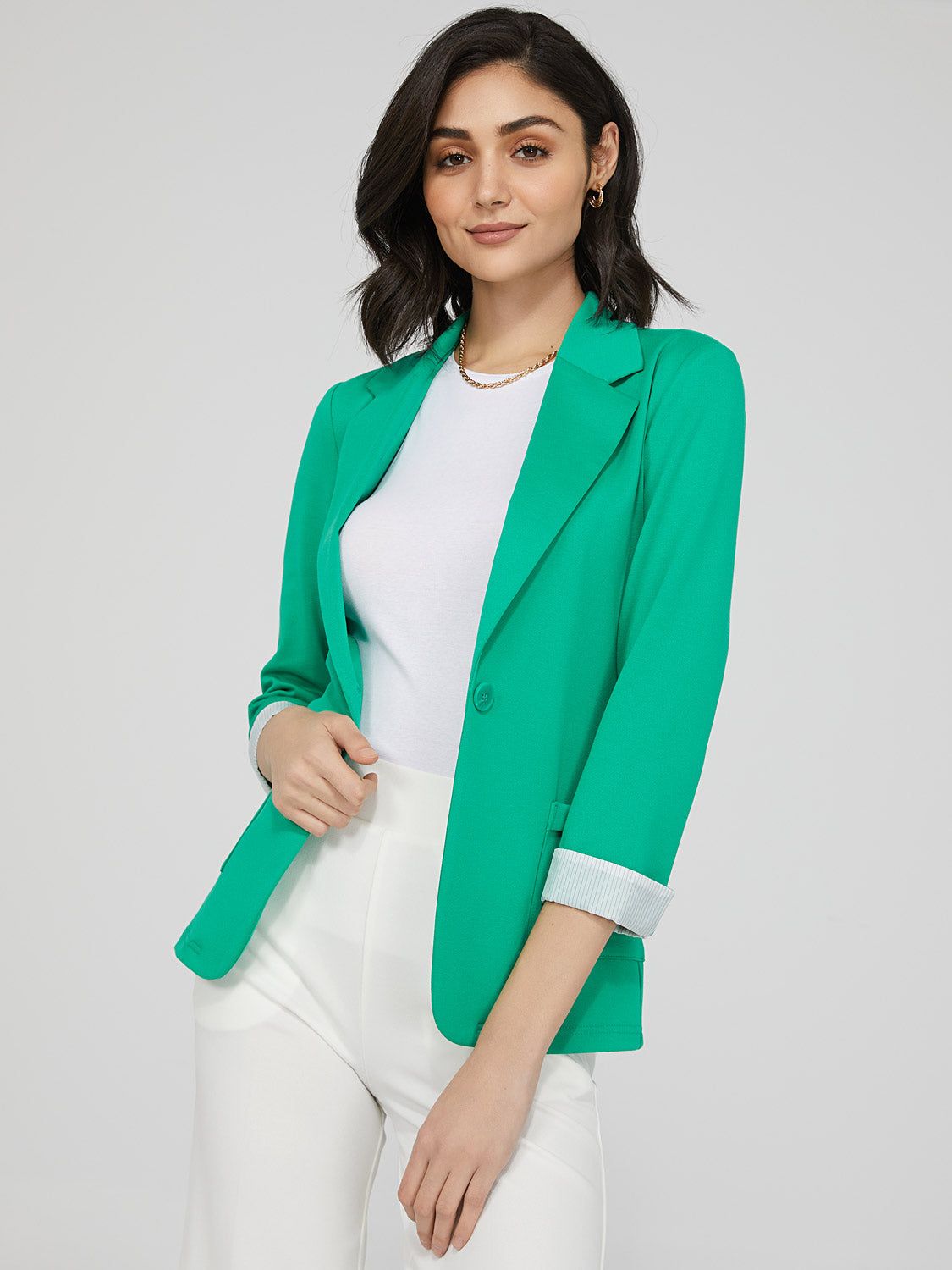 3/4 Cuffed Sleeve Blazer sold by Suzy Shier product image thumbnail 5