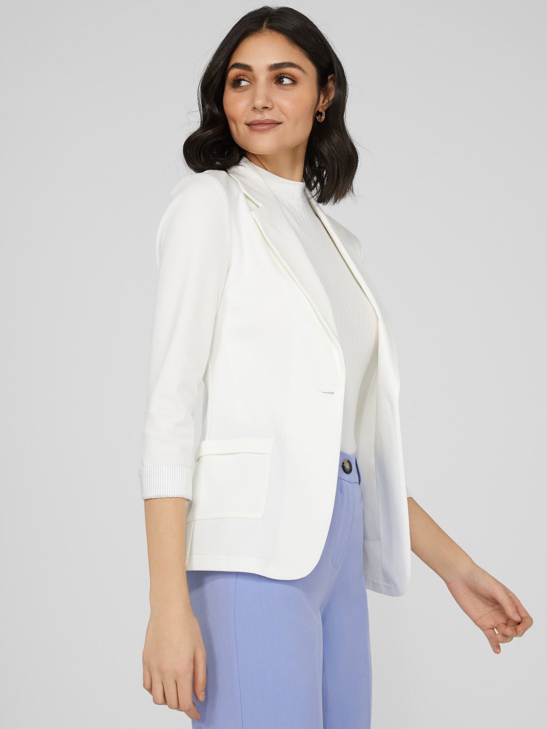3/4 Cuffed Sleeve Blazer sold by Suzy Shier product image thumbnail 3