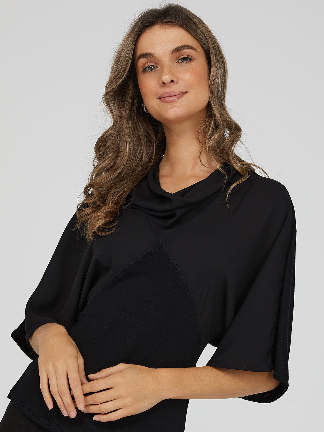 Kimono Sleeve Cowl Neck Top sold by Suzy Shier product image thumbnail 2