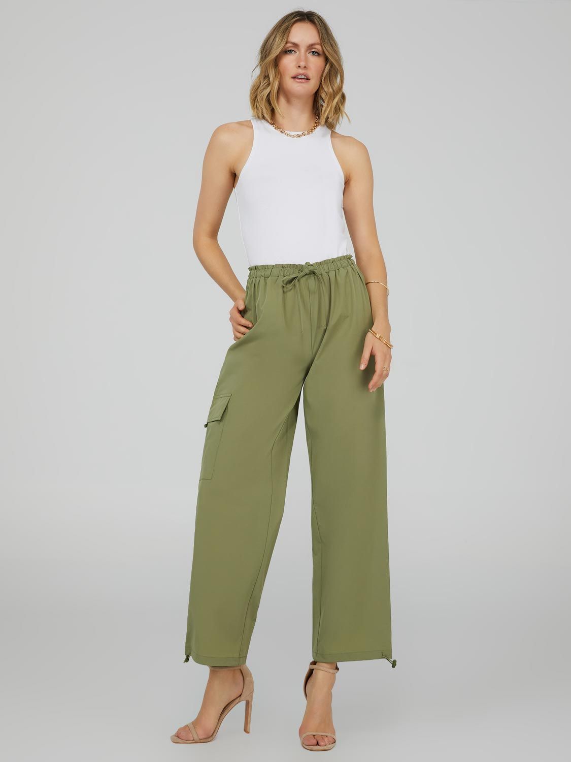 Parachute Pants With Cargo Pockets sold by Suzy Shier product image thumbnail 2