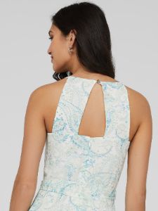 Halter Printed Chiffon Midi Dress sold by Suzy Shier