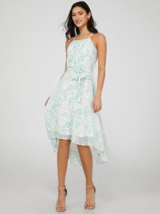 Halter Printed Chiffon Midi Dress sold by Suzy Shier