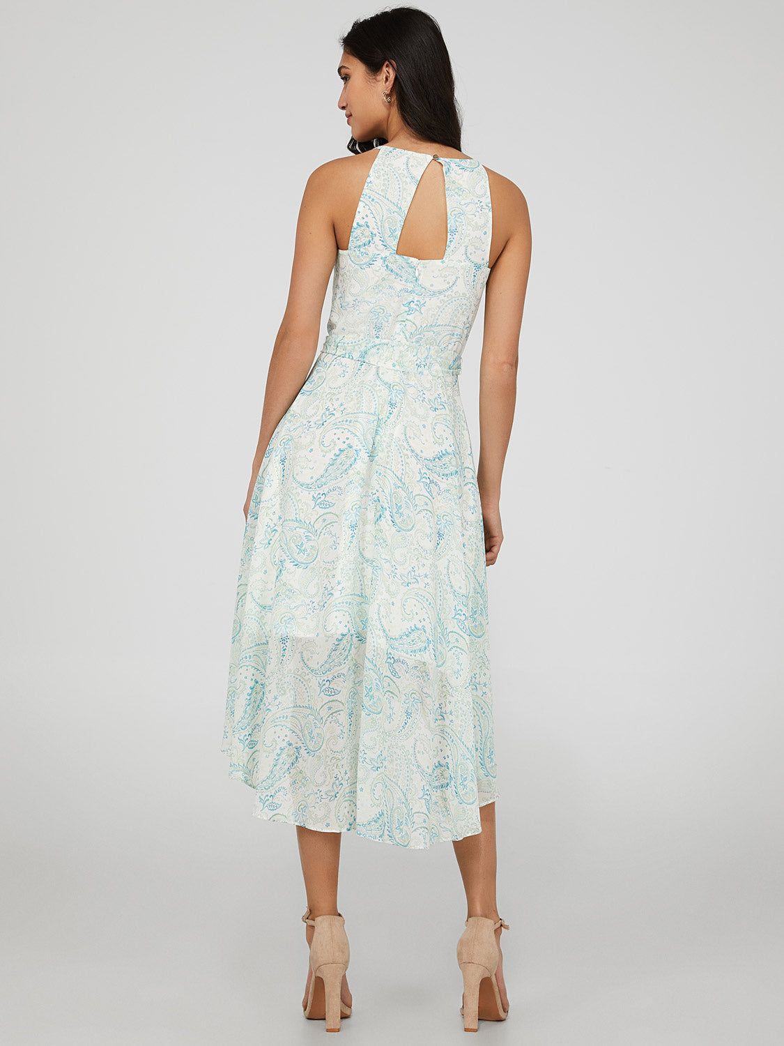 Halter Printed Chiffon Midi Dress sold by Suzy Shier product image thumbnail 6