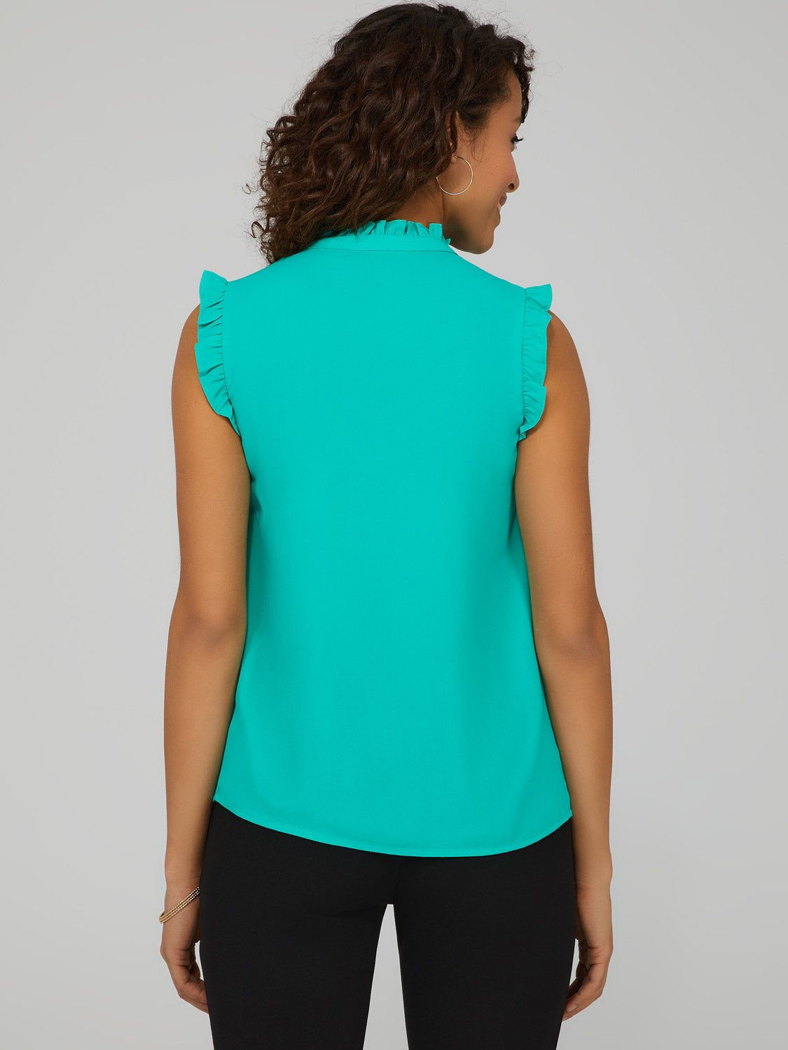 Ruffle High Neck Top sold by Suzy Shier product image thumbnail 4