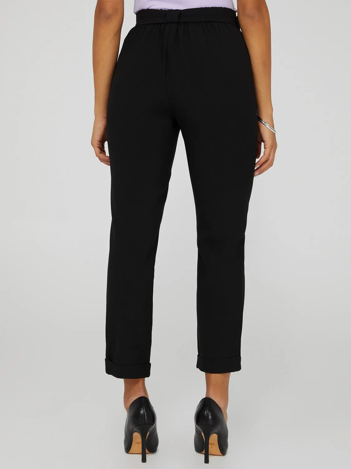 Cuffed Pull-On Pants With Belt sold by Suzy Shier product image thumbnail 4