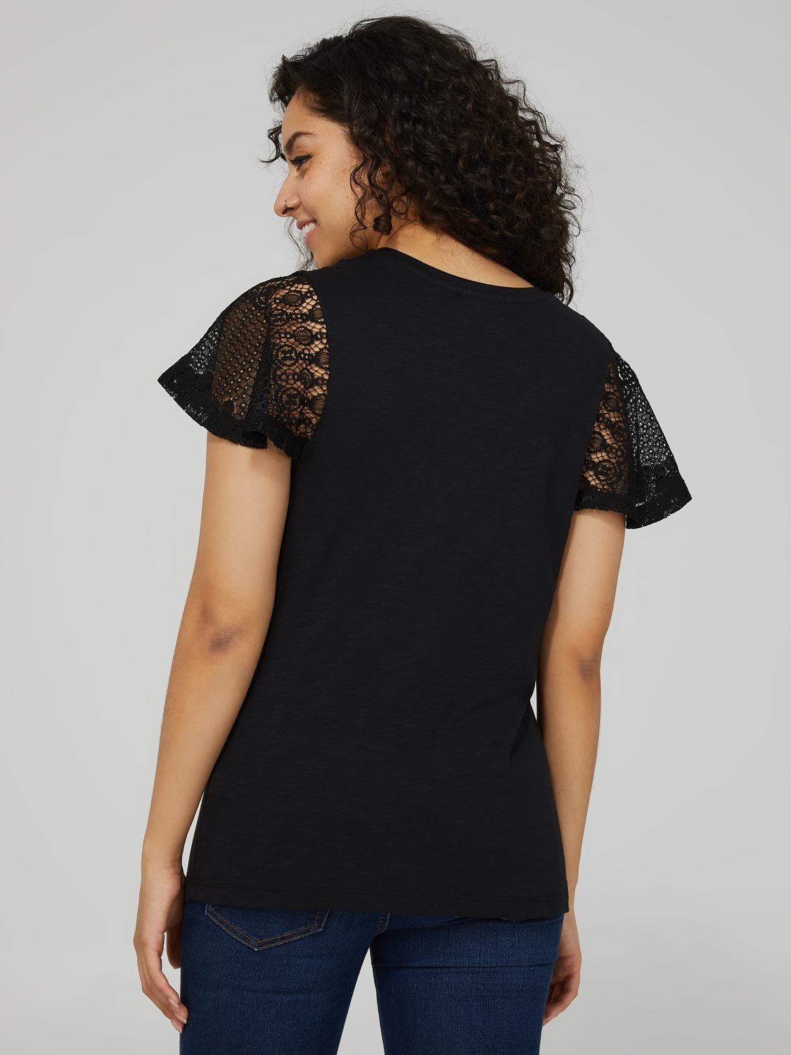 V-Neck Top With Lace Sleeves sold by Suzy Shier product image thumbnail 11