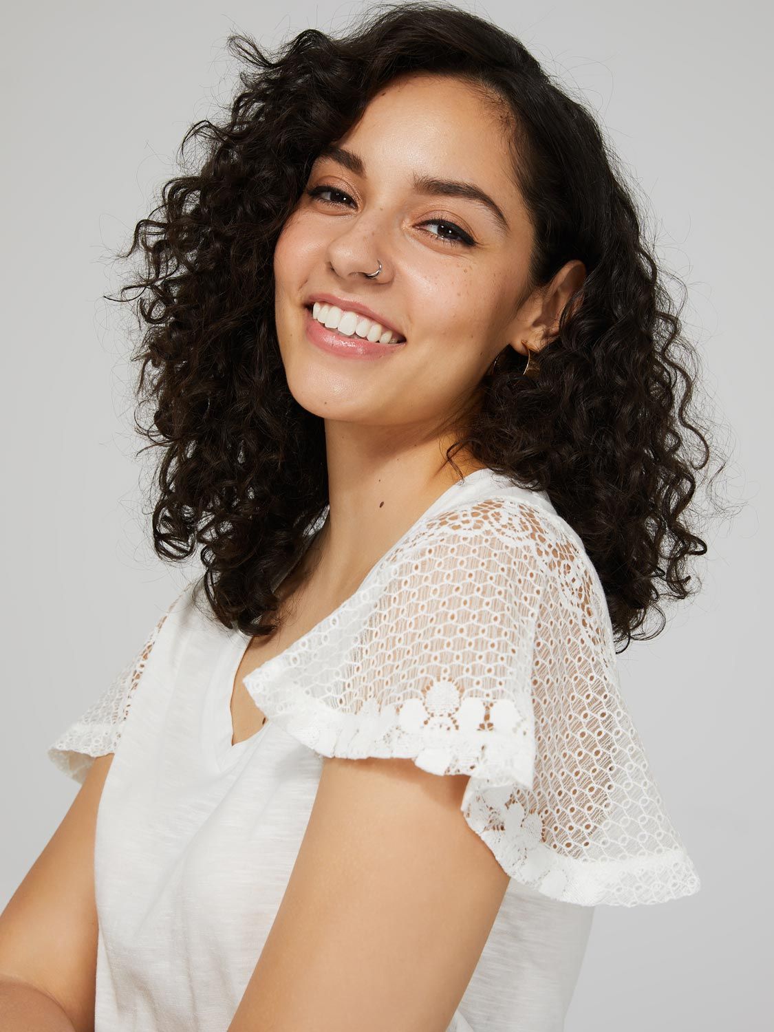 V-Neck Top With Lace Sleeves sold by Suzy Shier product image thumbnail 14