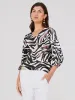 Animal Print Satin Dolman Sleeve Top sold by Suzy Shier