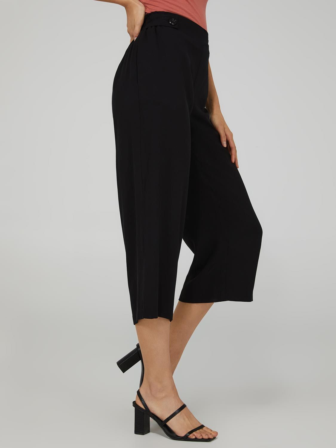 High-Rise Wide Leg Gaucho Pants sold by Suzy Shier product image thumbnail 2