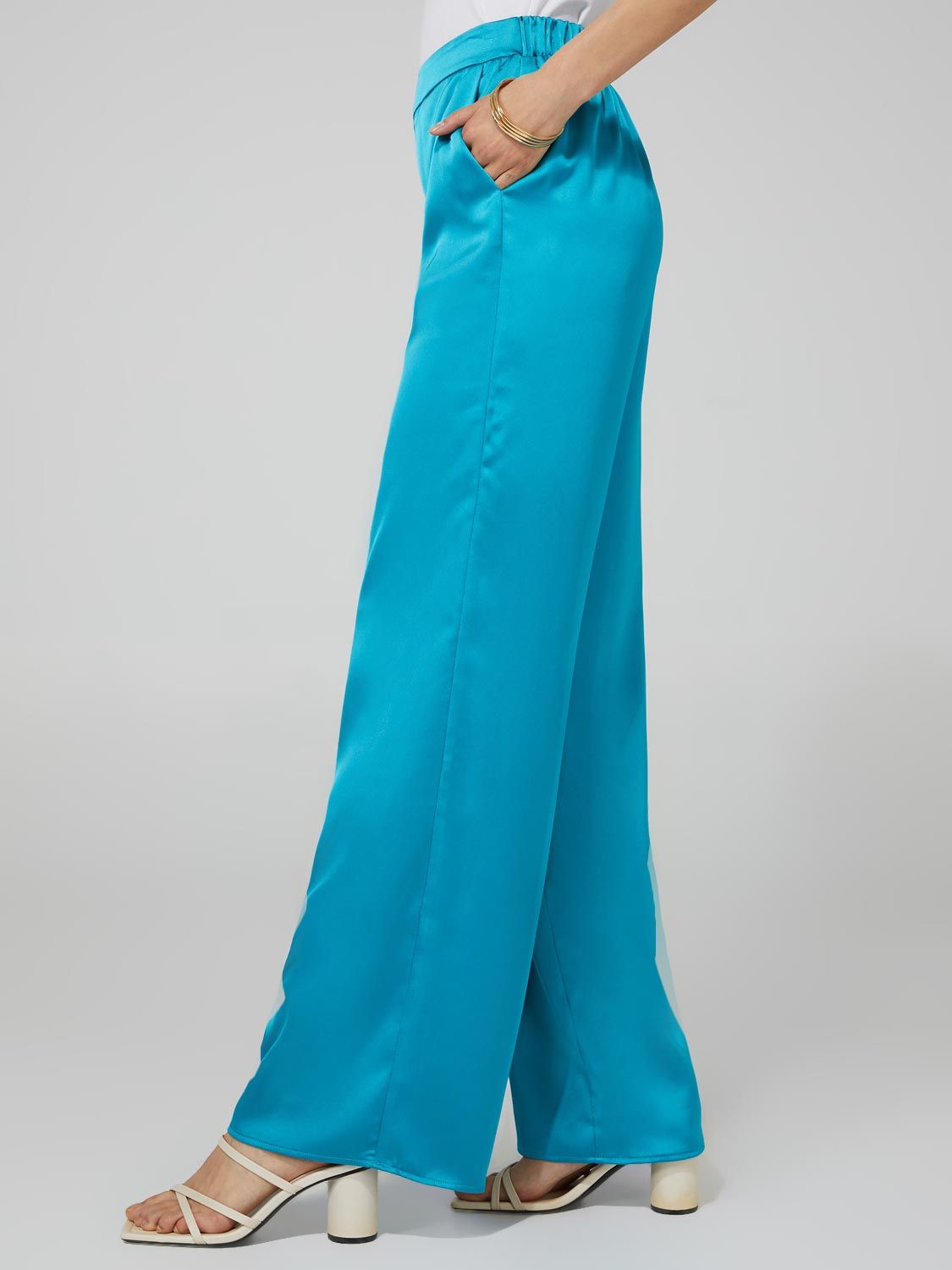 Pull-On Satin Straight Leg Pants sold by Suzy Shier product image thumbnail 3