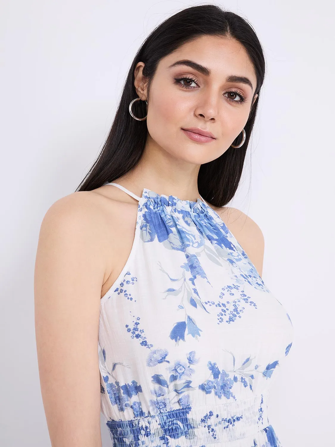 Floral Print Halter Neck Maxi Dress sold by Suzy Shier product image thumbnail 2