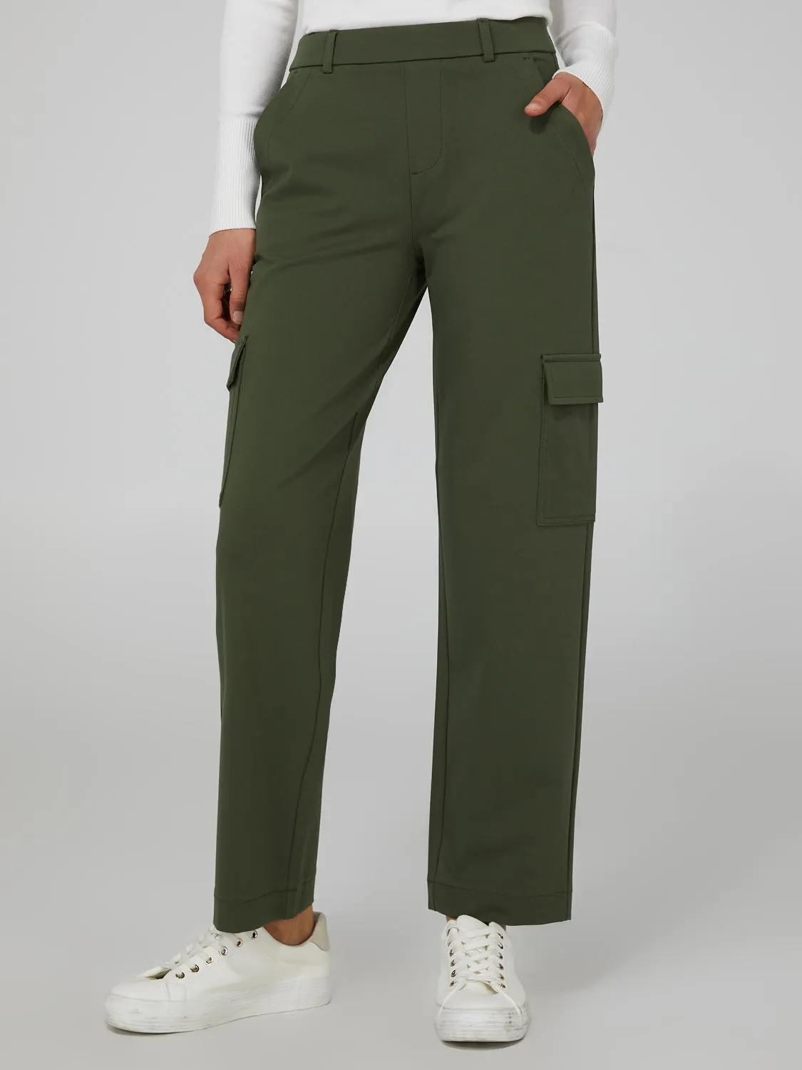 Straight Leg Trousers With Cargo Pockets sold by Suzy Shier product image thumbnail 3
