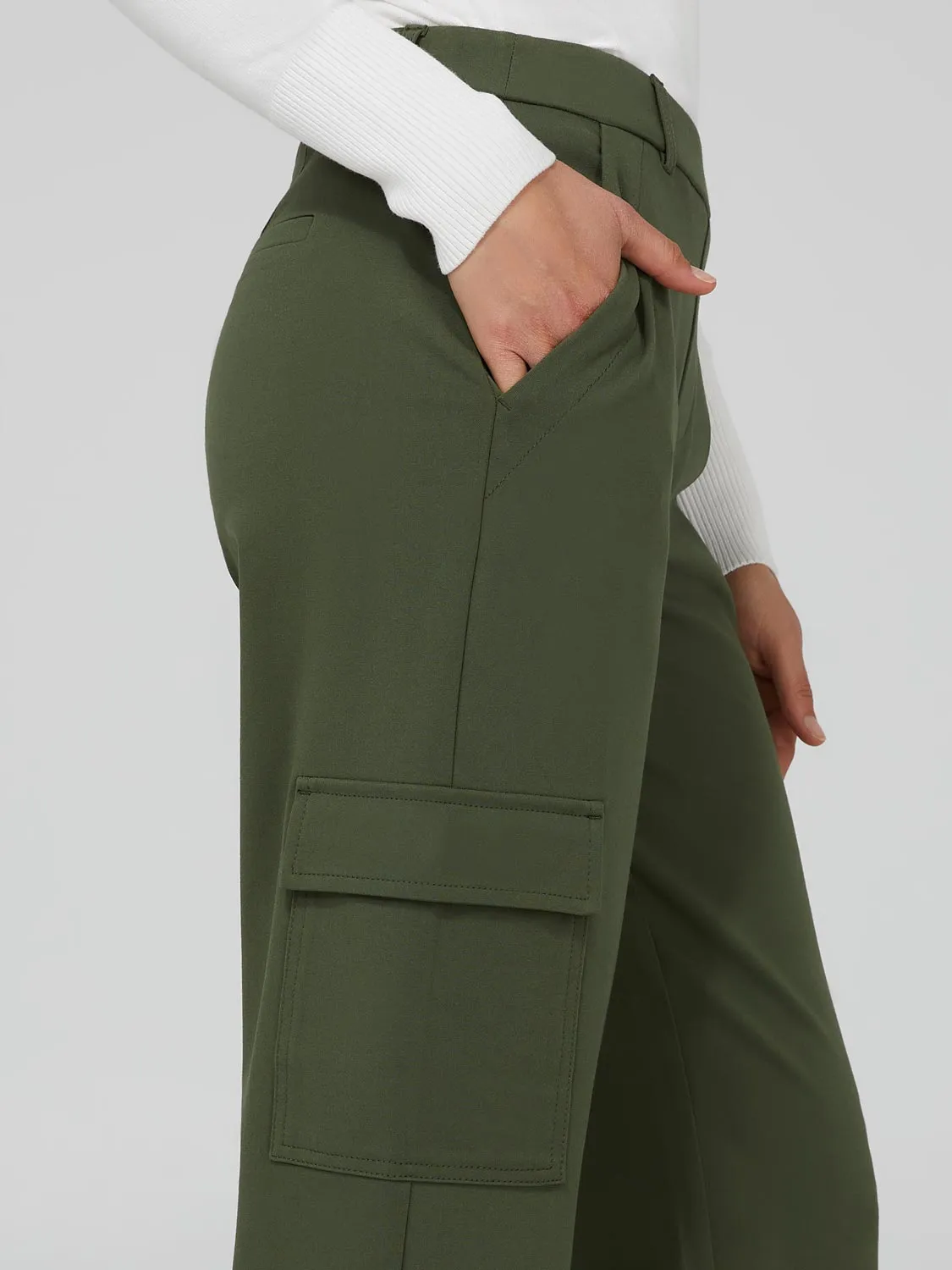 Straight Leg Trousers With Cargo Pockets sold by Suzy Shier product image thumbnail 2