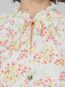 Floral Print Sleeveless V-Neck Top With Ruffle Detail sold by Suzy Shier
