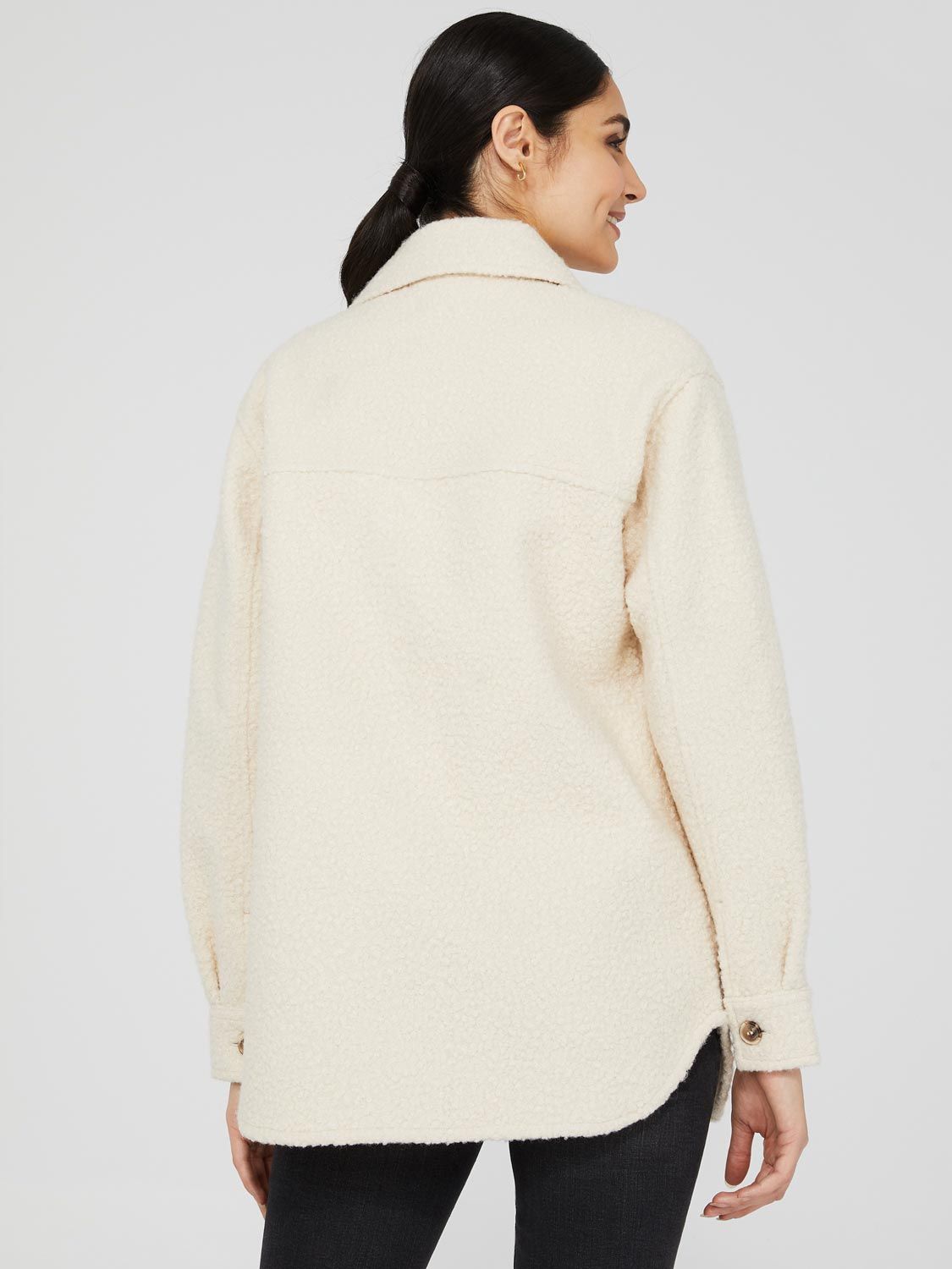 Boucle Shacket With Front Pockets sold by Suzy Shier product image thumbnail 5