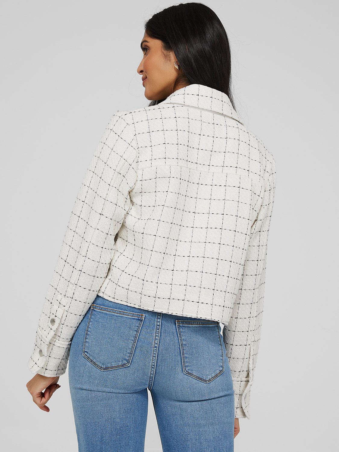 Cropped Boucle Shacket sold by Suzy Shier product image thumbnail 6