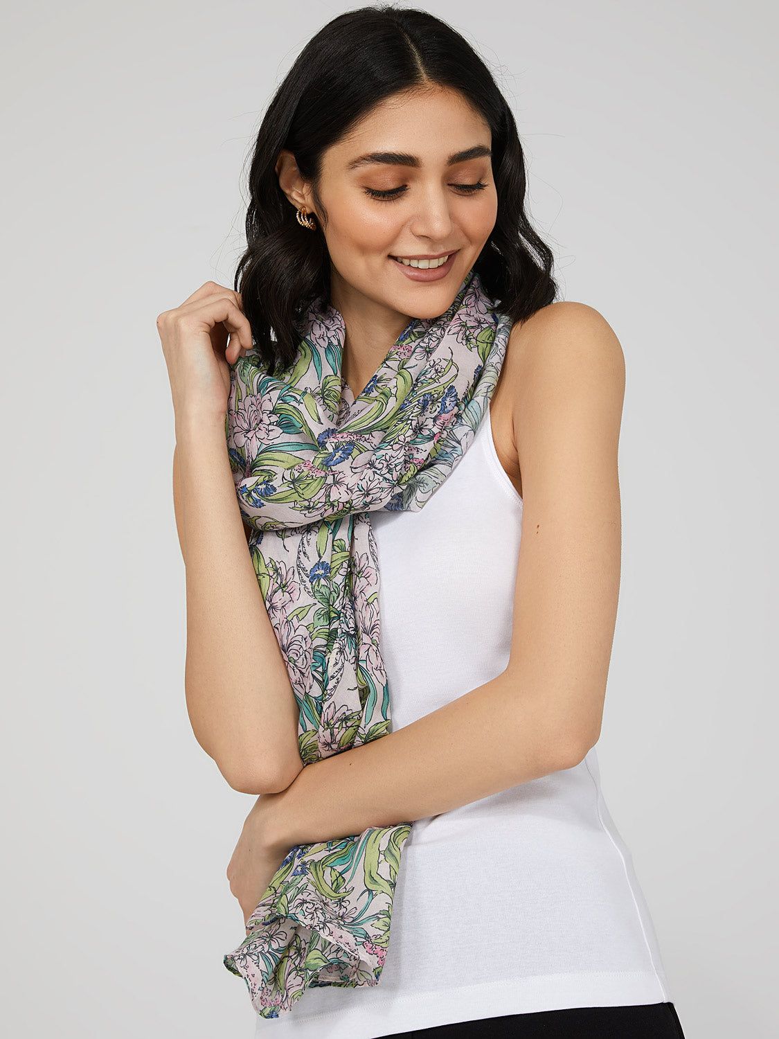 Summer Floral Print Scarf sold by Suzy Shier