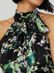 Tie-Front Halter Neck Midi Dress sold by Suzy Shier