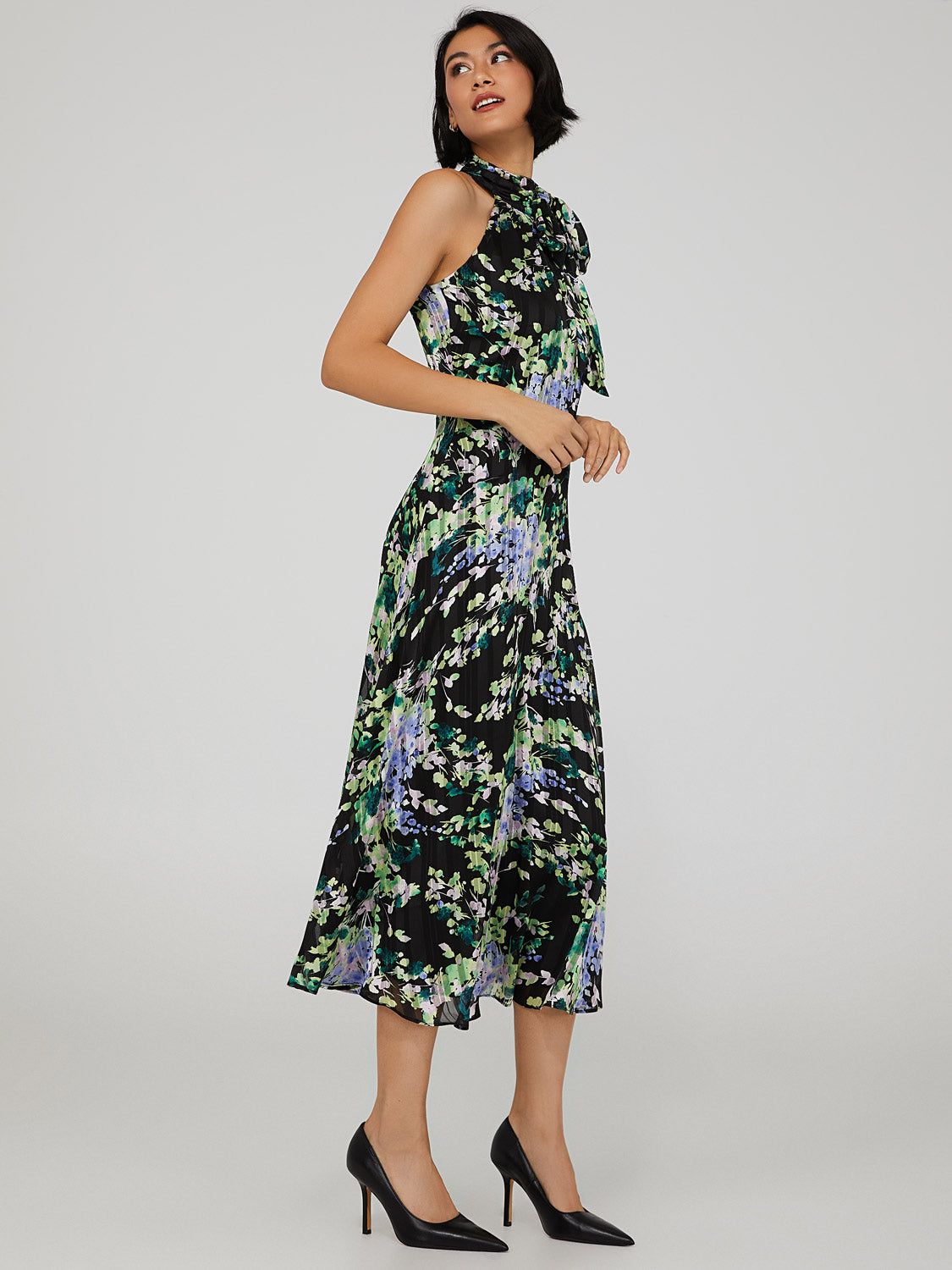 Tie-Front Halter Neck Midi Dress sold by Suzy Shier product image thumbnail 4