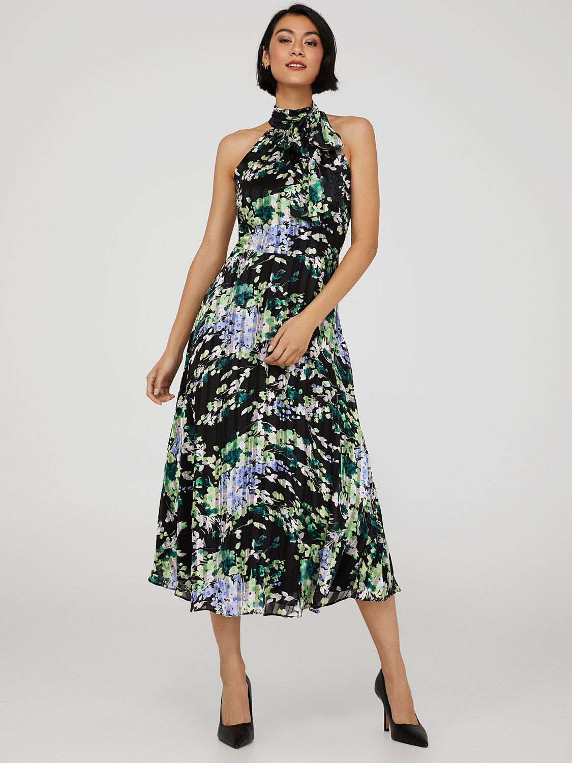 Tie-Front Halter Neck Midi Dress sold by Suzy Shier product image thumbnail 2