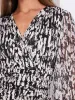 Abstract Print 3/4 Sleeve Crossover Top sold by Suzy Shier