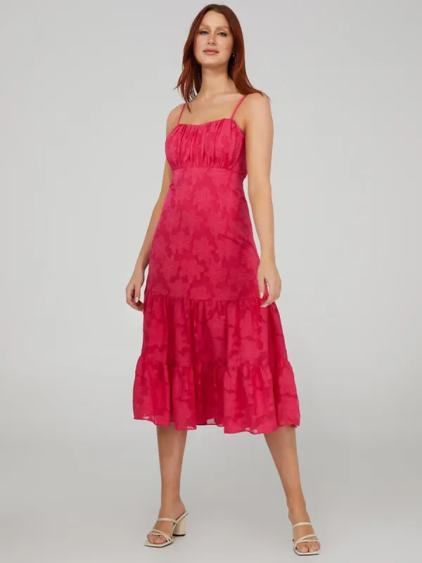 Spaghetti Strap 2-Tier Midi Dress sold by Suzy Shier