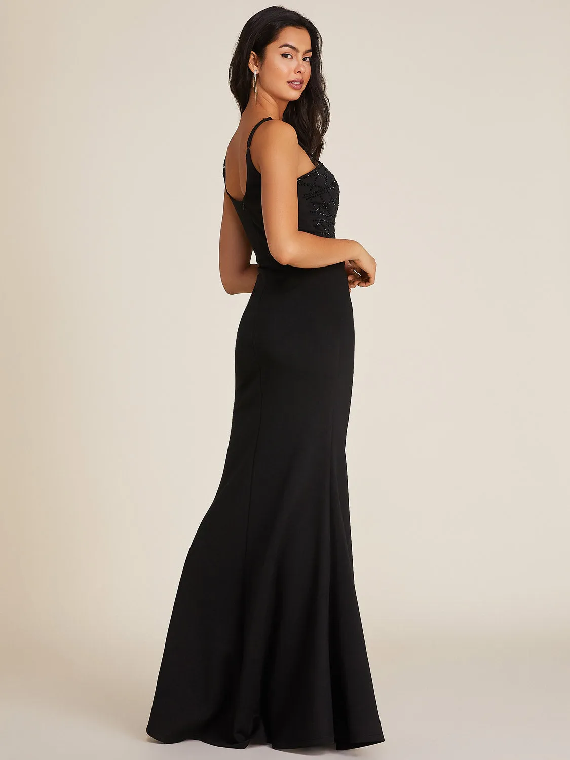 Sweetheart Fitted Gown With Stud Appliqués sold by Suzy Shier product image thumbnail 3