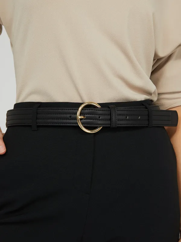 Quilted Belt With Round Buckle sold by Suzy Shier