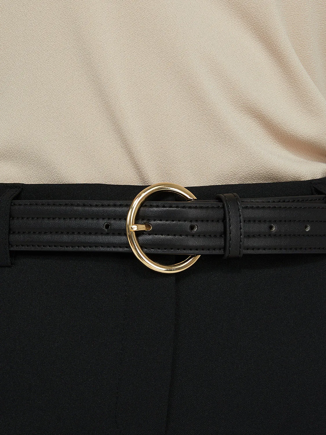 Quilted Belt With Round Buckle sold by Suzy Shier product image thumbnail 2