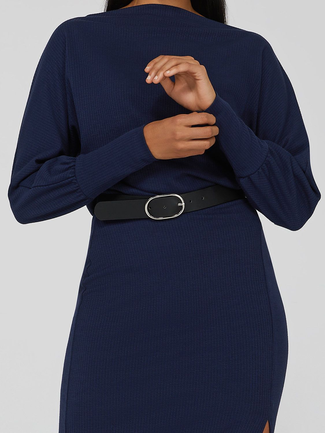 Boat Neck Dolman Sleeve Midi Dress sold by Suzy Shier product image thumbnail 5