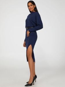 Boat Neck Dolman Sleeve Midi Dress sold by Suzy Shier