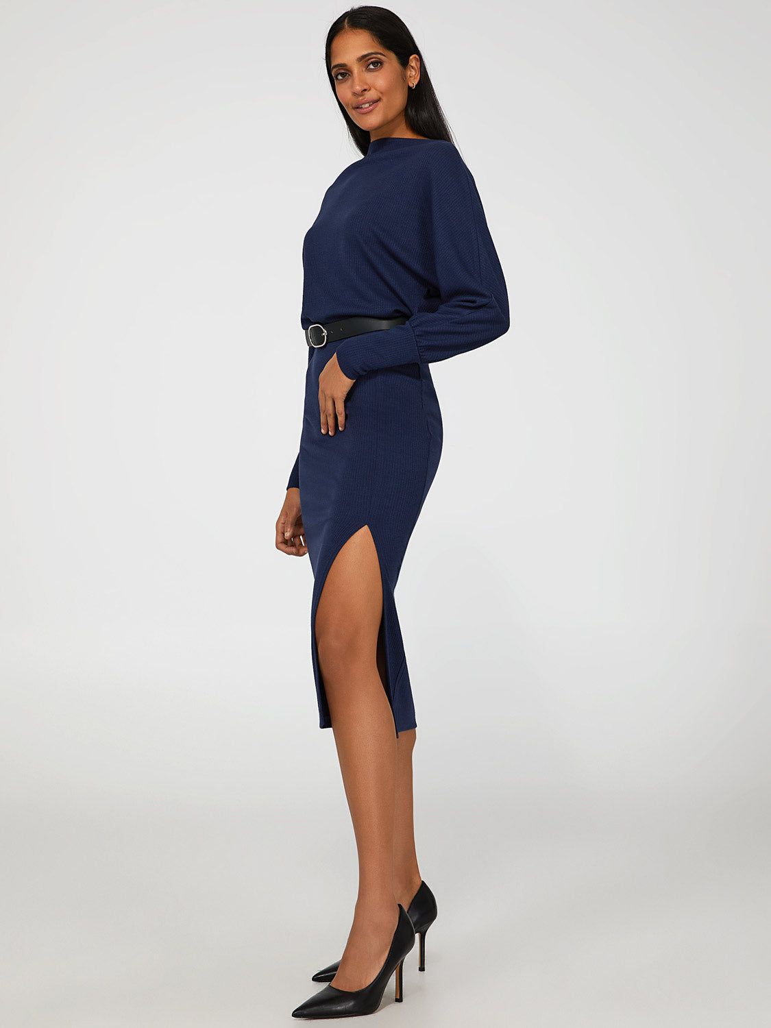 Boat Neck Dolman Sleeve Midi Dress sold by Suzy Shier product image thumbnail 2