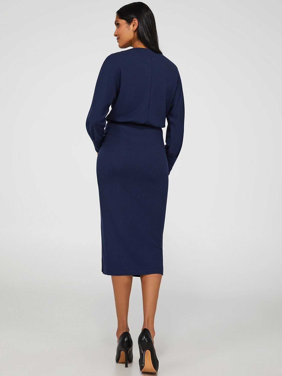 Boat Neck Dolman Sleeve Midi Dress sold by Suzy Shier product image thumbnail 4