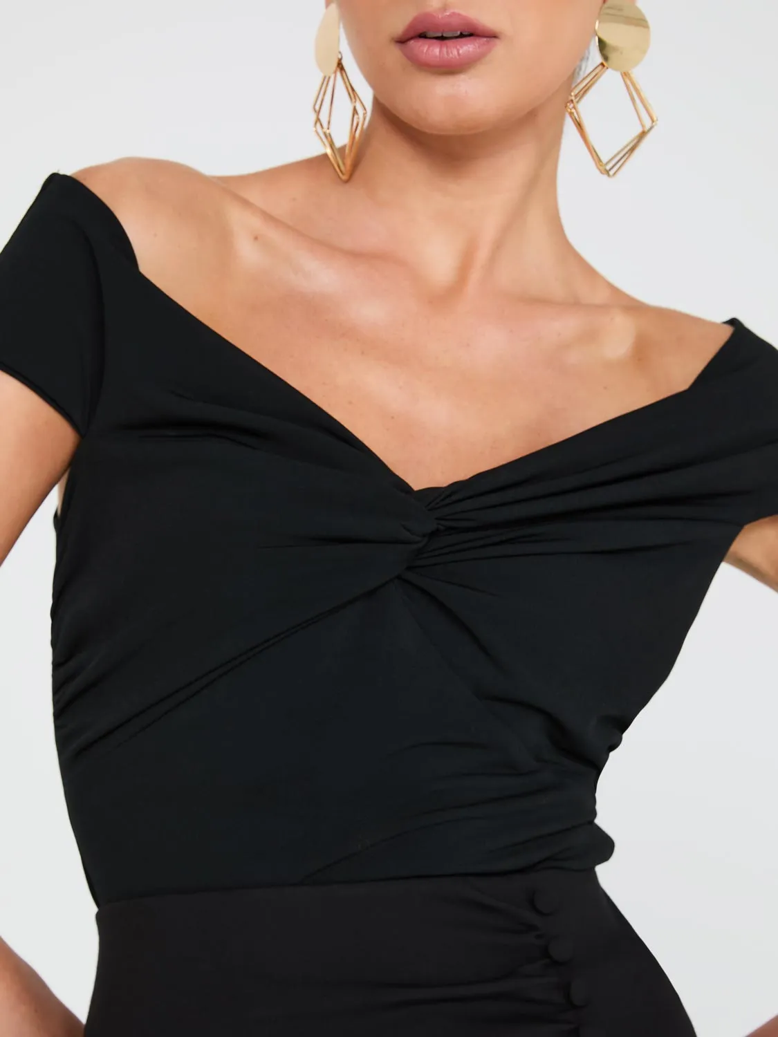 Off-The-Shoulder Twist-Front Top sold by Suzy Shier product image thumbnail 2