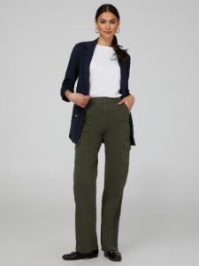 High-Rise Straight Leg Twill Pants With Cargo Pockets sold by Suzy Shier
