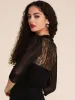 3/4 Sleeve Lace Back Mesh Cover-Up sold by Suzy Shier