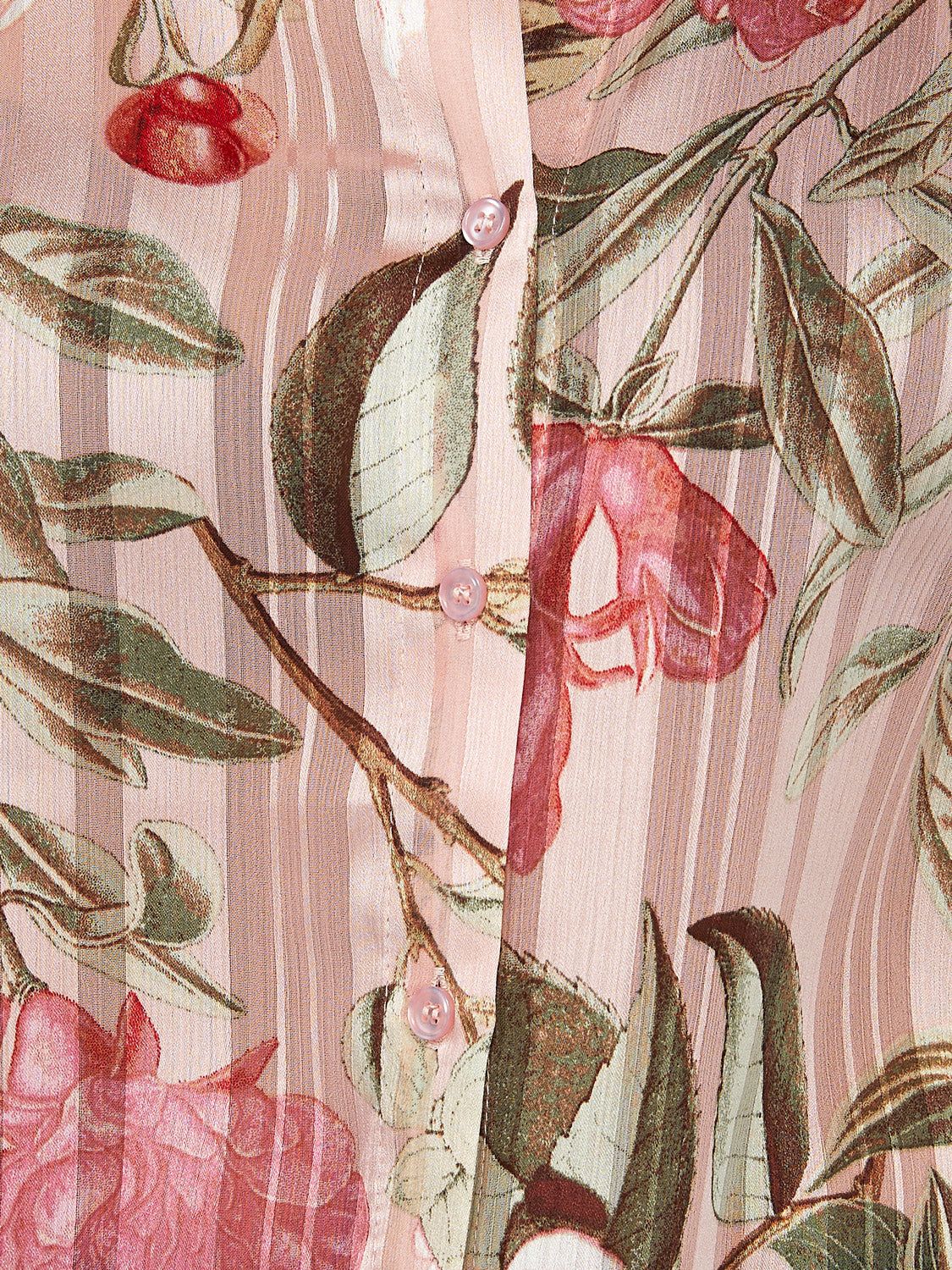 Printed Shadow Stripe Button Down Blouse sold by Suzy Shier product image thumbnail 6