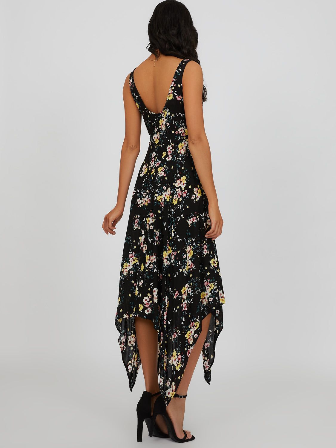 Floral Handkerchief Midi Dress sold by Suzy Shier product image thumbnail 4