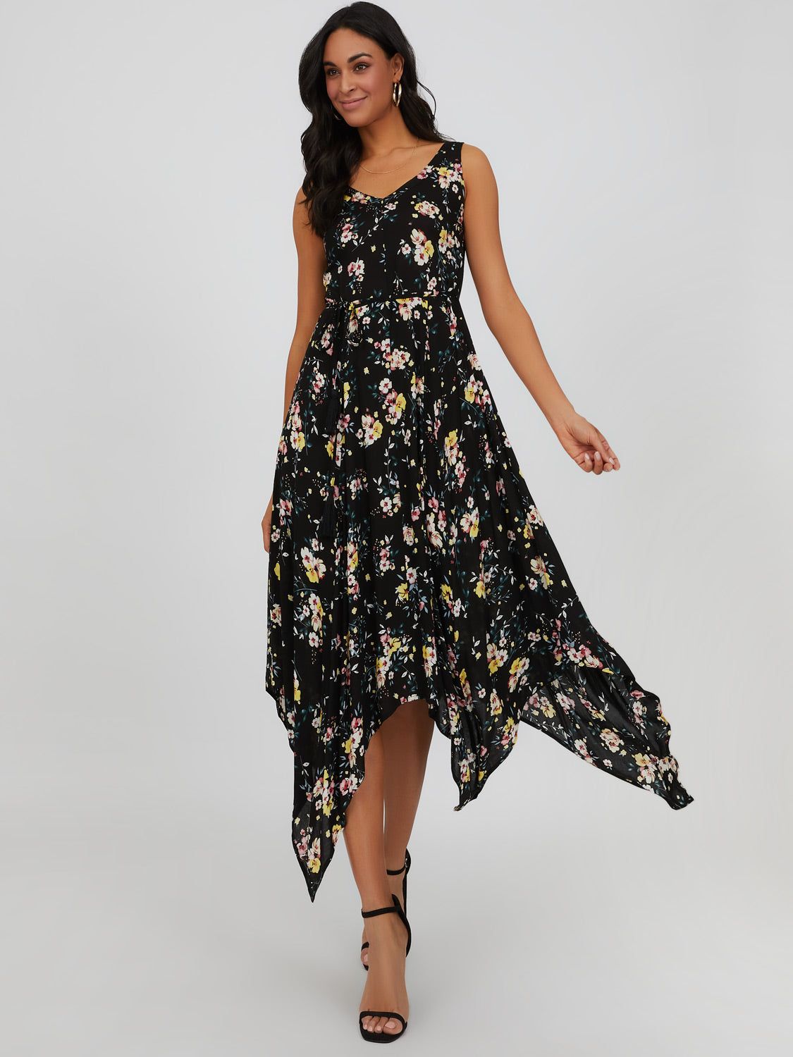 Floral Handkerchief Midi Dress sold by Suzy Shier product image thumbnail 3