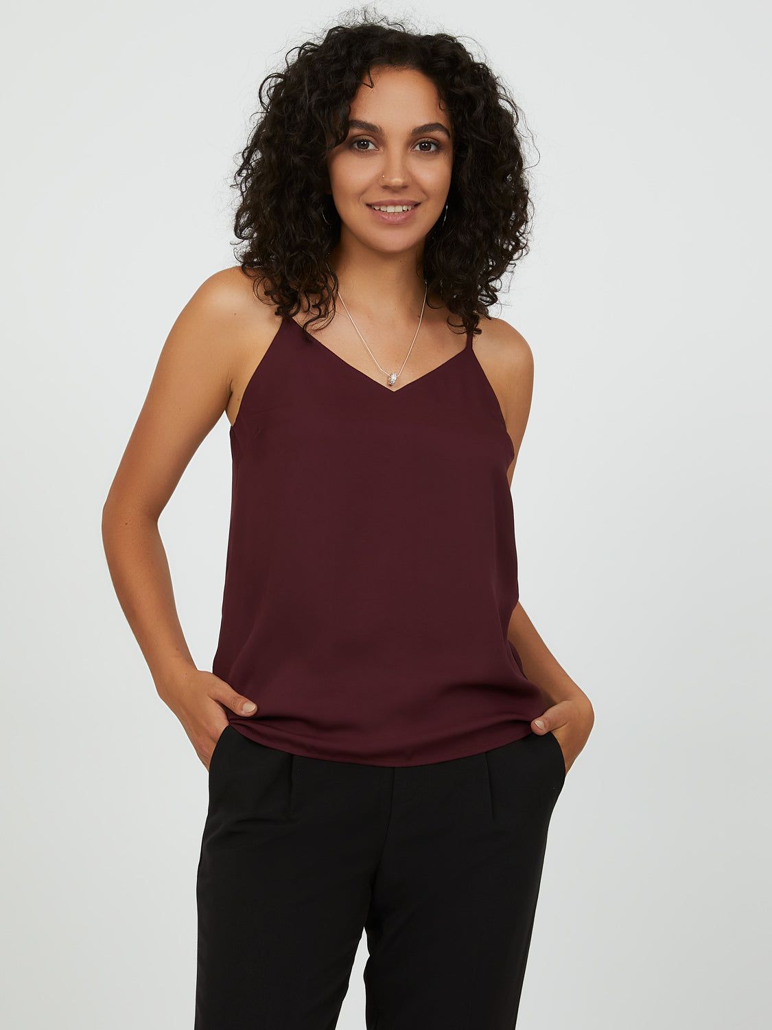 Adjustable Spaghetti Strap Chiffon Camisole sold by Suzy Shier product image thumbnail 2