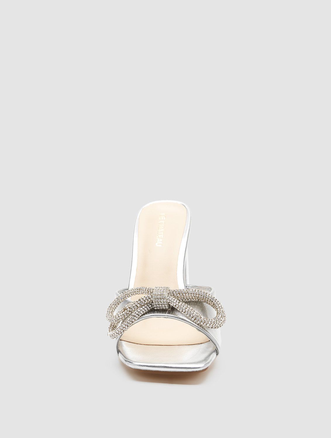 Square Toe Block Heel Slide With Jewelled Bow sold by Suzy Shier product image thumbnail 3