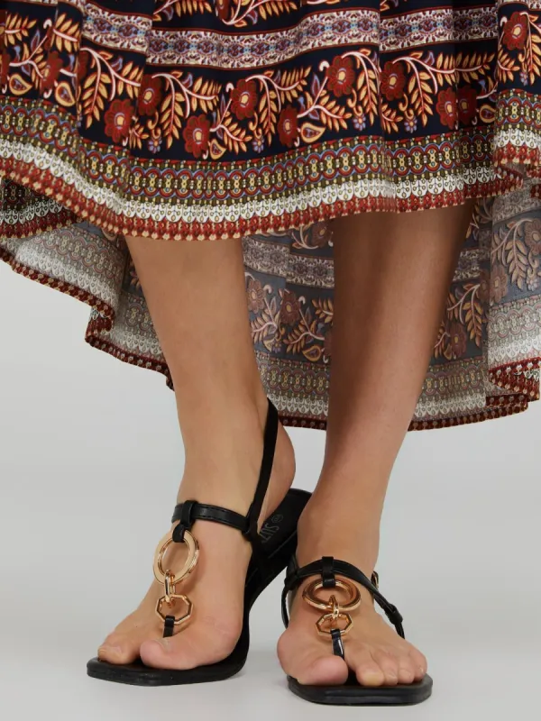 Chain T-Strap Sandal sold by Suzy Shier