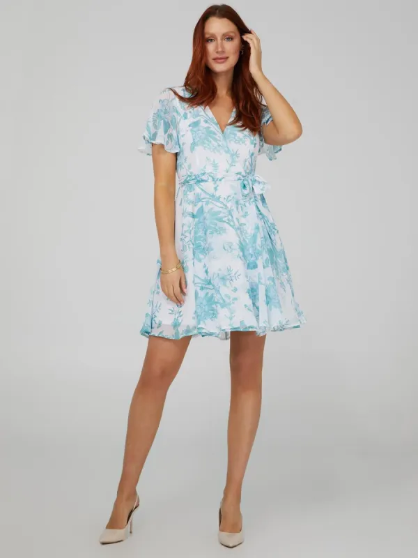 Printed Crossover Dress sold by Suzy Shier