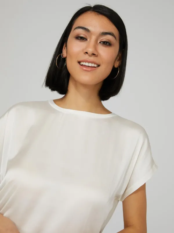 Satin Dolman Sleeve Jersey T-Shirt sold by Suzy Shier