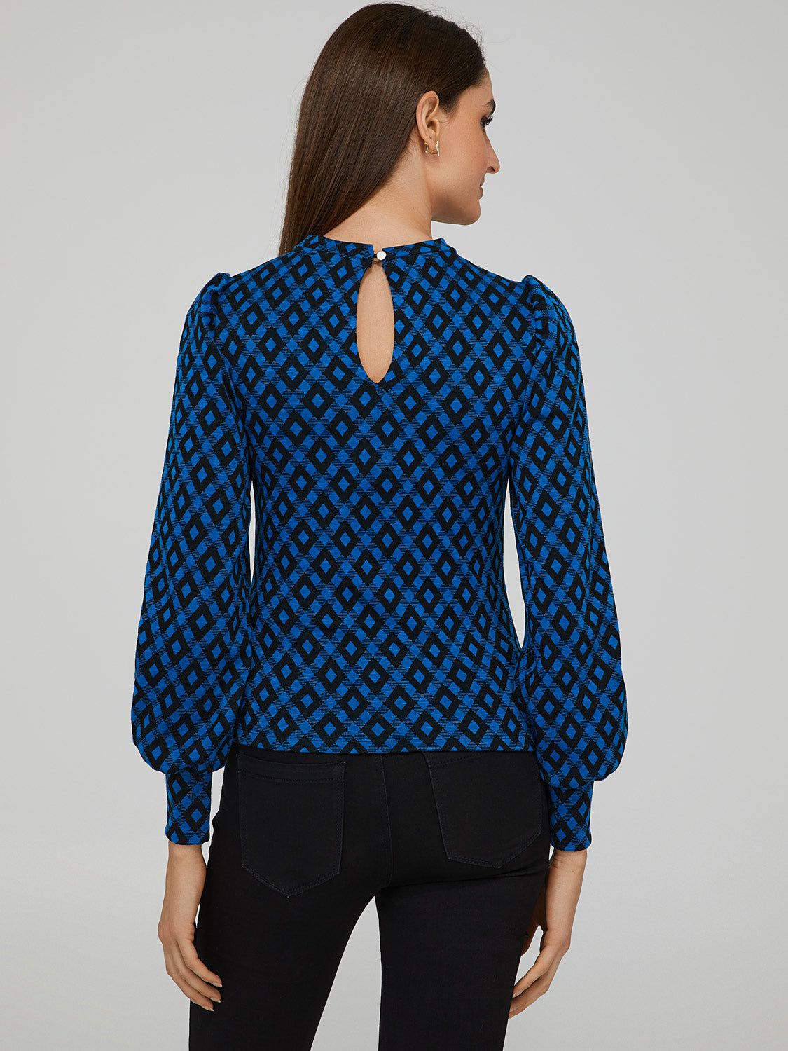 Puff Sleeve Keyhole Back Top sold by Suzy Shier product image thumbnail 4