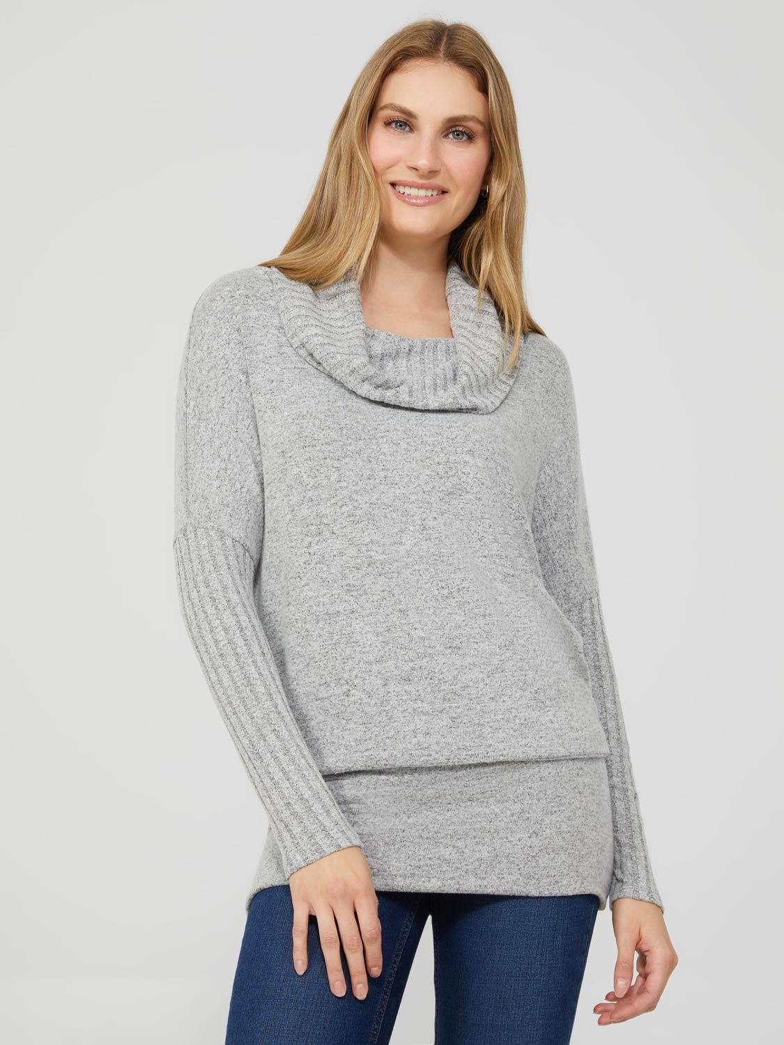 Cowl Neck Dolman Sleeve Tunic Top sold by Suzy Shier