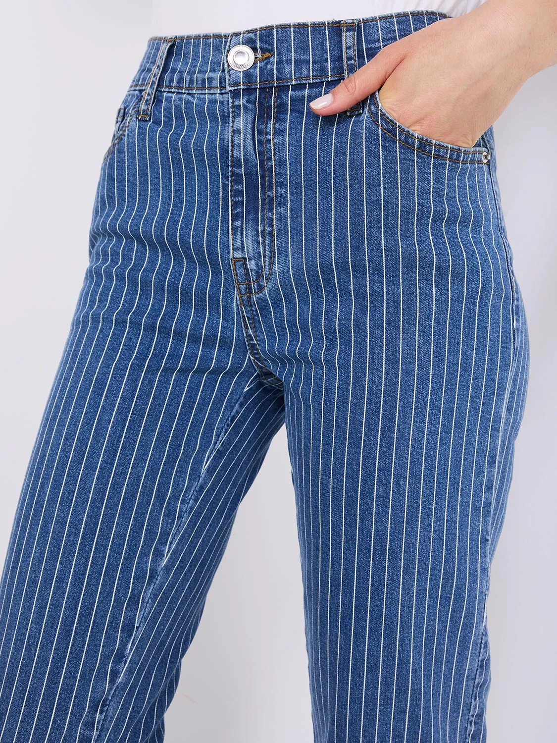 Striped Slim Leg Jeans sold by Suzy Shier product image thumbnail 2